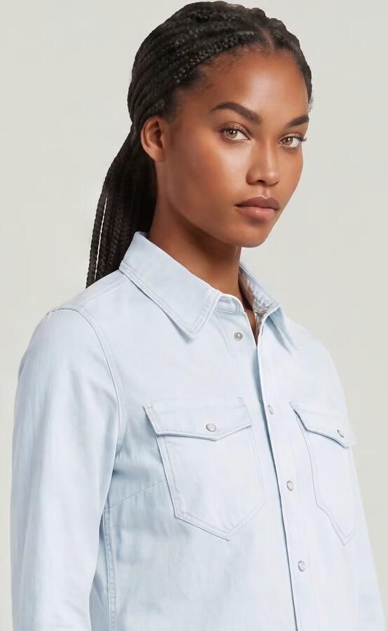 G-Star RAW Slim Western Shirt Lichtblauw Dames - Foto 5