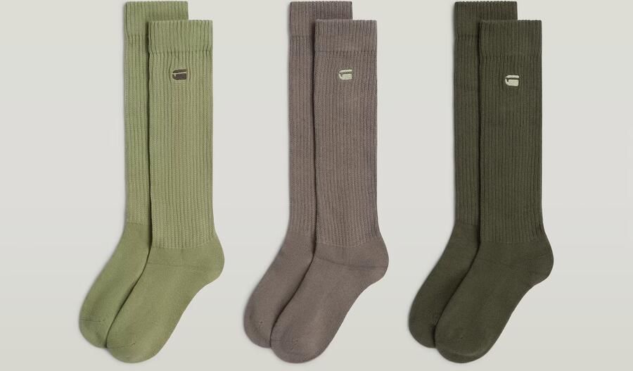 G-Star RAW Sloughy Sokken 3 Paar Meerkleurig Dames