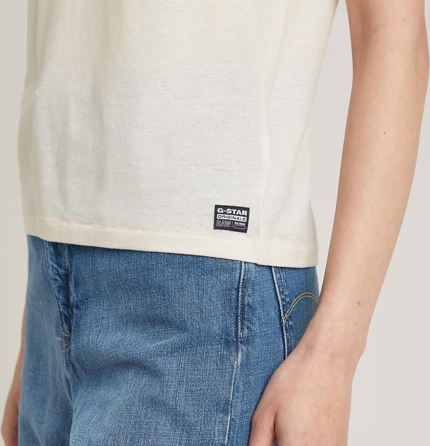 G-Star RAW Small Center Logo Top Wit Dames - Foto 6