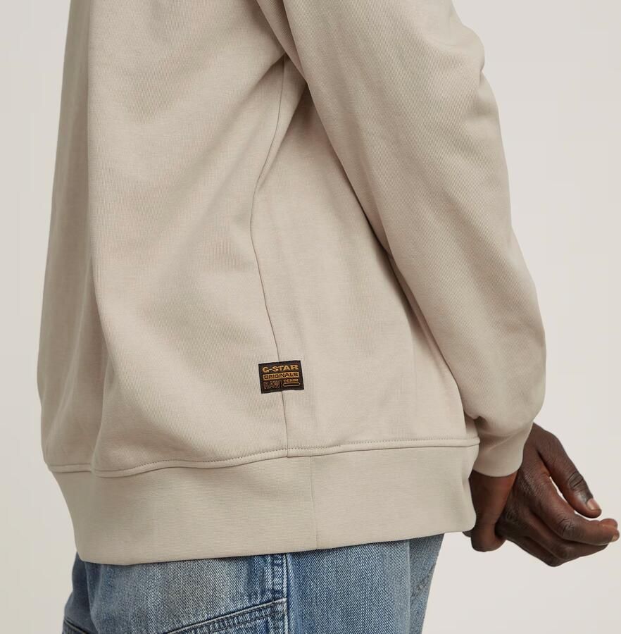 G-Star RAW Snap Button Loose Sweater Beige Heren - Foto 4