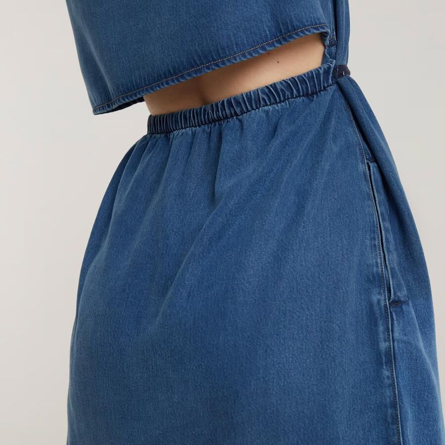 G-Star RAW Soft Cargo Jurk Midden blauw Dames - Foto 4