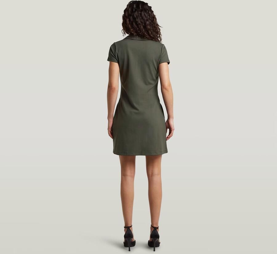 G-Star RAW Soft Sculpt Fit Flare Jurk Grijs Dames - Foto 4