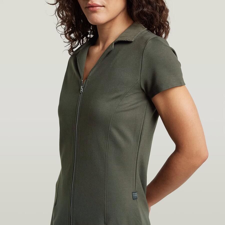 G-Star RAW Soft Sculpt Fit Flare Jurk Grijs Dames - Foto 2