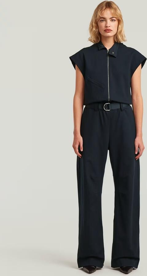 G-Star Raw Jumpsuit van viscosemix met ritssluiting en riem - Foto 2