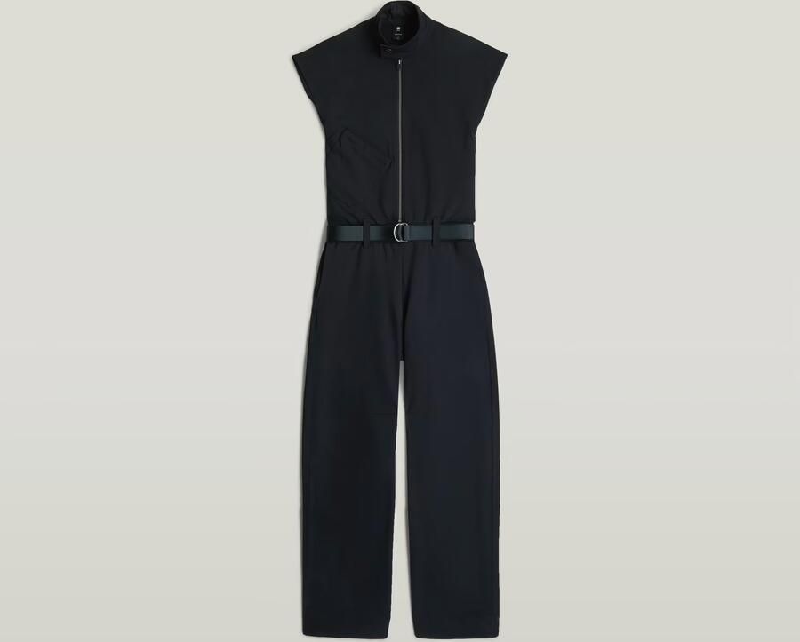 G-Star Raw Jumpsuit van viscosemix met ritssluiting en riem - Foto 5