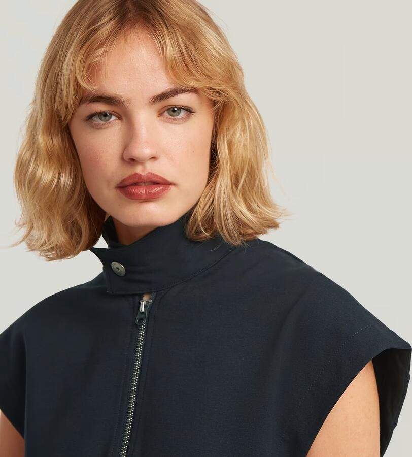 G-Star Raw Jumpsuit van viscosemix met ritssluiting en riem - Foto 4
