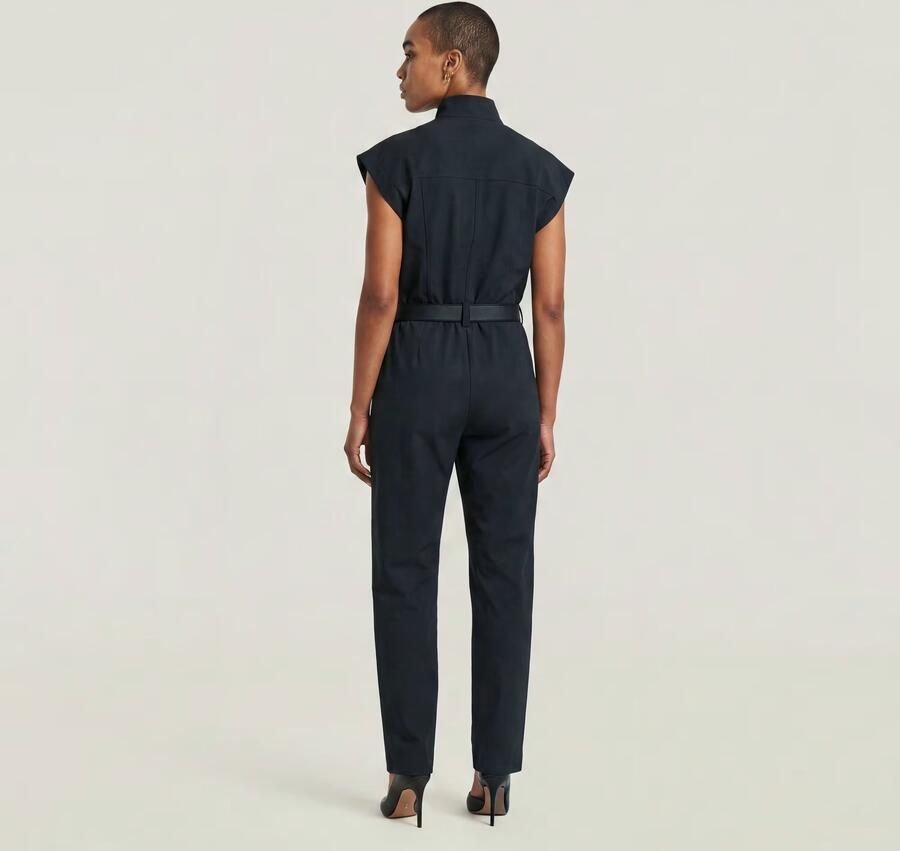 G-Star Raw Jumpsuit van viscosemix met ritssluiting en riem - Foto 4