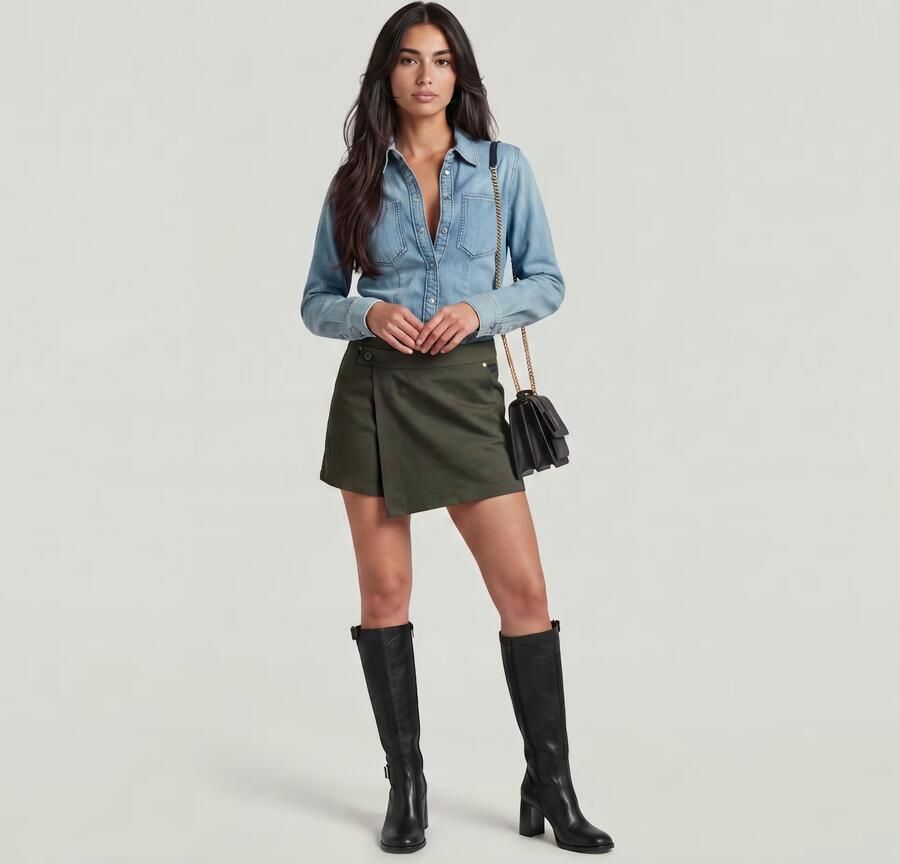 G-Star RAW Soft Sculpt Skort Grijs Dames - Foto 5