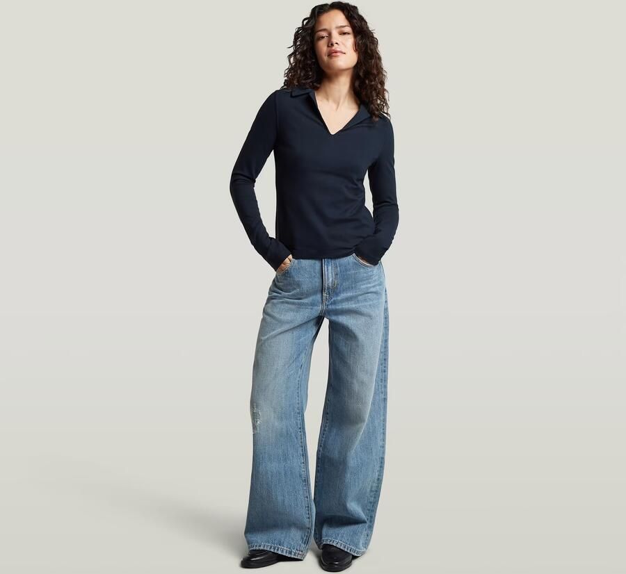 G-Star RAW Soft Sculpt Slim T-Shirt Donkerblauw Dames - Foto 5