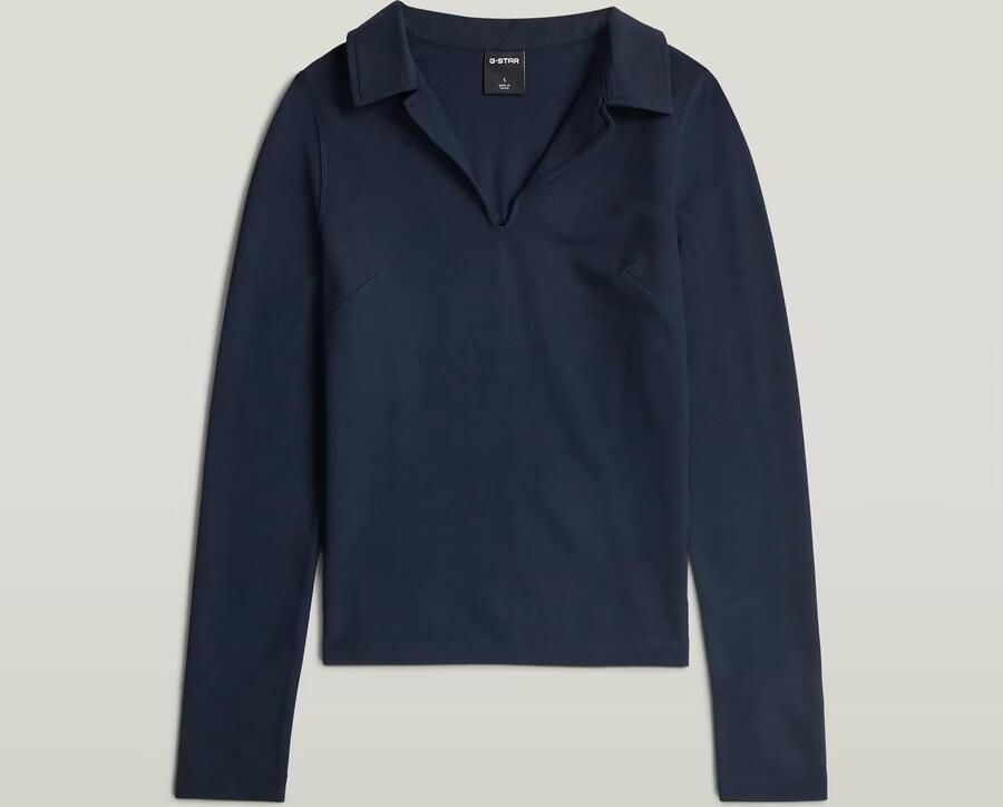 G-Star RAW Soft Sculpt Slim T-Shirt Donkerblauw Dames - Foto 6