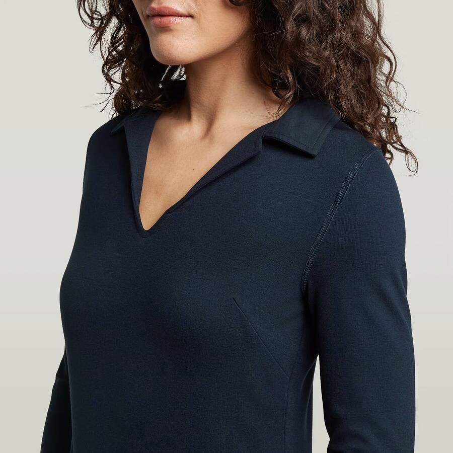 G-Star RAW Soft Sculpt Slim T-Shirt Donkerblauw Dames - Foto 2