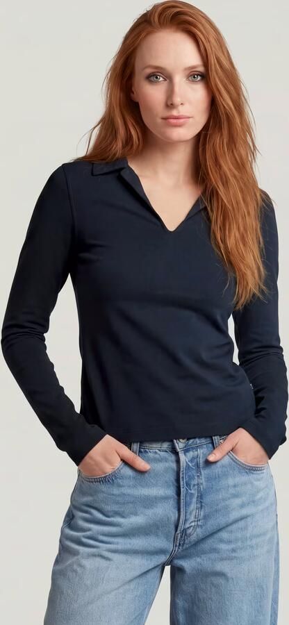 G-Star RAW Soft Sculpt Slim T-Shirt Donkerblauw Dames - Foto 5