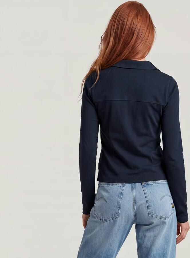 G-Star RAW Soft Sculpt Slim T-Shirt Donkerblauw Dames - Foto 3