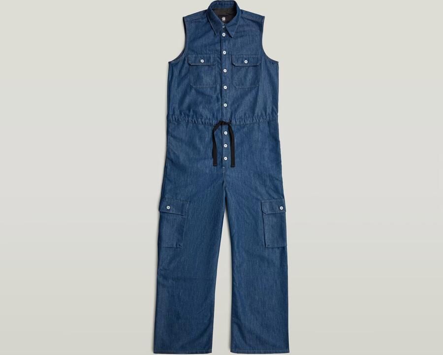 G-Star RAW Soft Utility Jumpsuit Donkerblauw Dames - Foto 4
