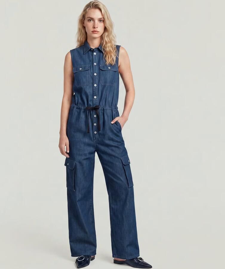 G-Star RAW Soft Utility Jumpsuit Donkerblauw Dames - Foto 4