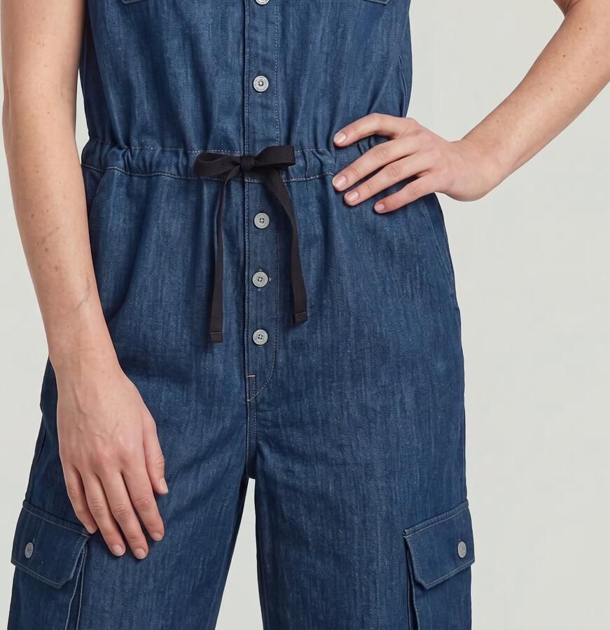 G-Star RAW Soft Utility Jumpsuit Donkerblauw Dames - Foto 3
