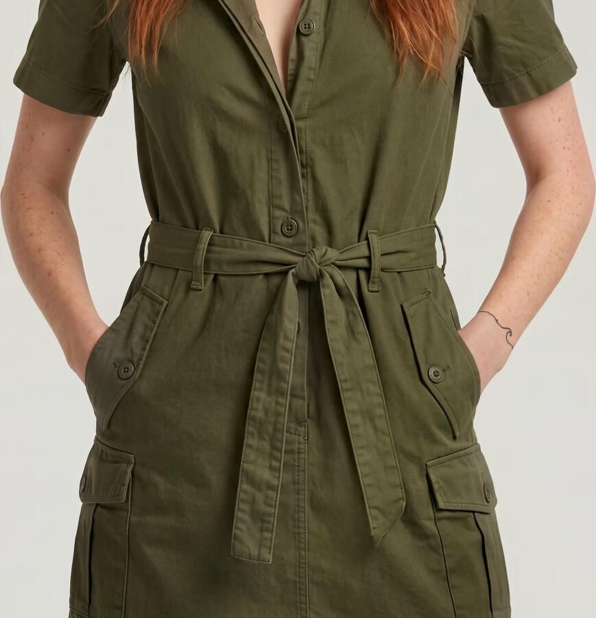 G-Star RAW Soft Utility Jurk Groen Dames - Foto 3