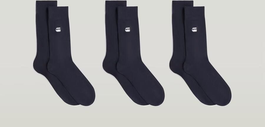 G-Star RAW Sokken SAGE 3 PACK SOCKS effen met logoborduursel (set 3 paar) - Foto 6