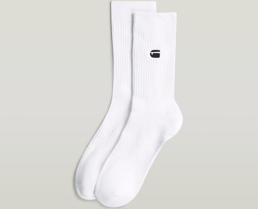 G-Star RAW Sokken CLAY 3 PACK SPORTS SOCKS effen met labelborduursel (set 3 paar) - Foto 5
