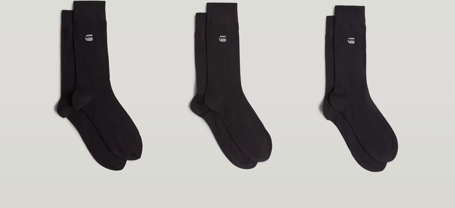 G-Star RAW Sokken SAGE 3 PACK SOCKS effen met logoborduursel (set 3 paar) - Foto 6