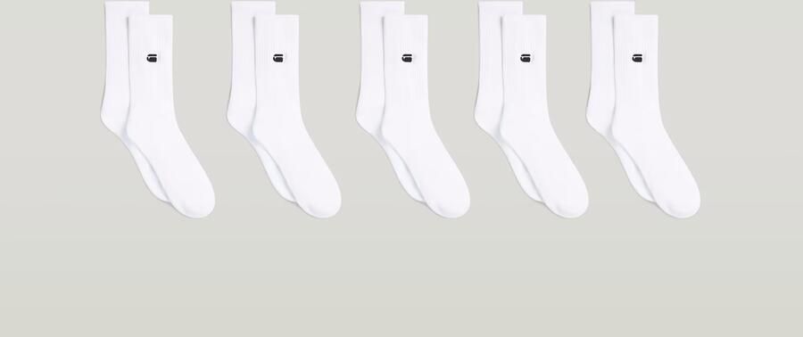 G-Star RAW Sokken 5 Paar Wit Heren - Foto 4