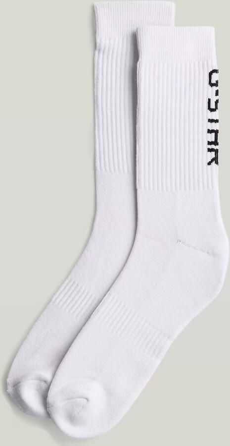 G-Star RAW Sokken Vertical Logo 2 Paar Wit Heren - Foto 4