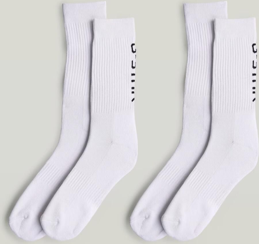 G-Star RAW Sokken Vertical Logo 2 Paar Wit Heren - Foto 3