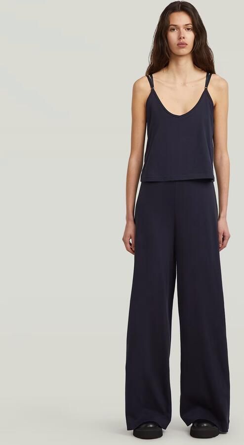 G-Star RAW Spaghetti Strap Loose Jumpsuit Donkerblauw Dames