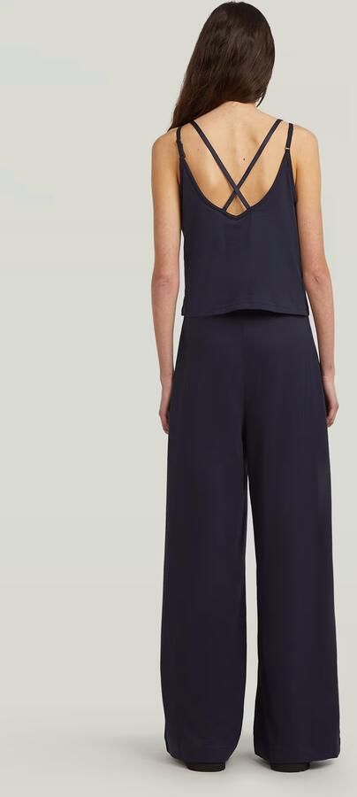 G-Star RAW Spaghetti Strap Loose Jumpsuit Donkerblauw Dames - Foto 6