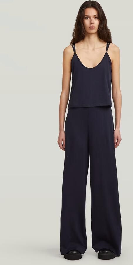 G-Star RAW Spaghetti Strap Loose Jumpsuit Donkerblauw Dames - Foto 5