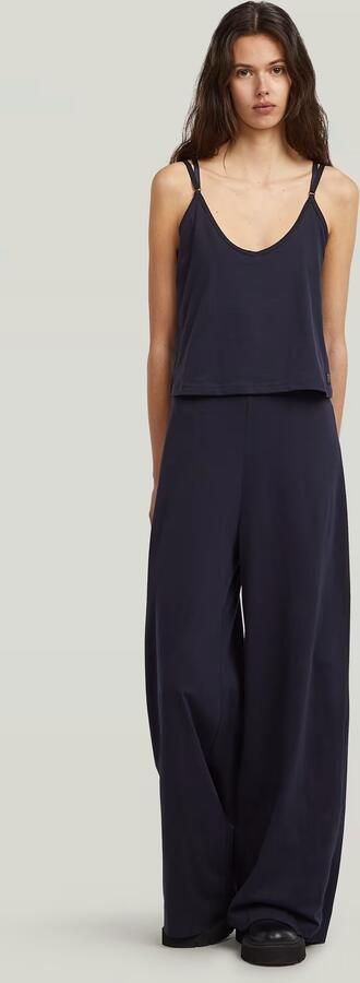 G-Star RAW Spaghetti Strap Loose Jumpsuit Donkerblauw Dames - Foto 7