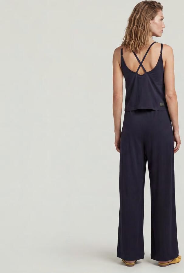 G-Star RAW Spaghetti Strap Loose Jumpsuit Donkerblauw Dames - Foto 5