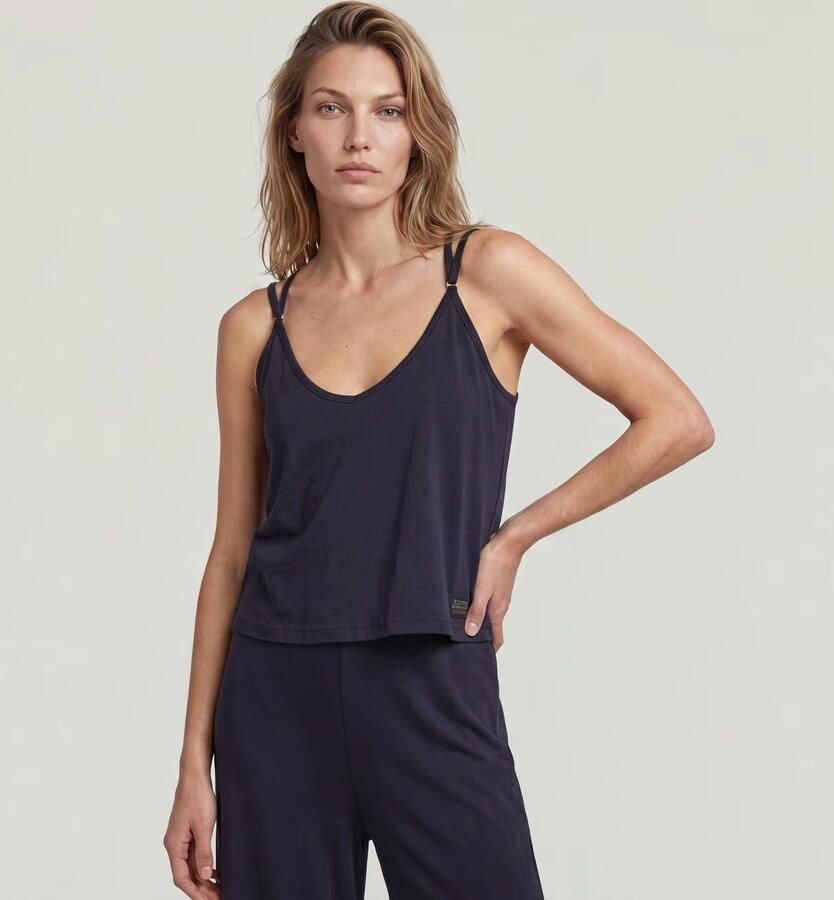 G-Star RAW Spaghetti Strap Loose Jumpsuit Donkerblauw Dames - Foto 3