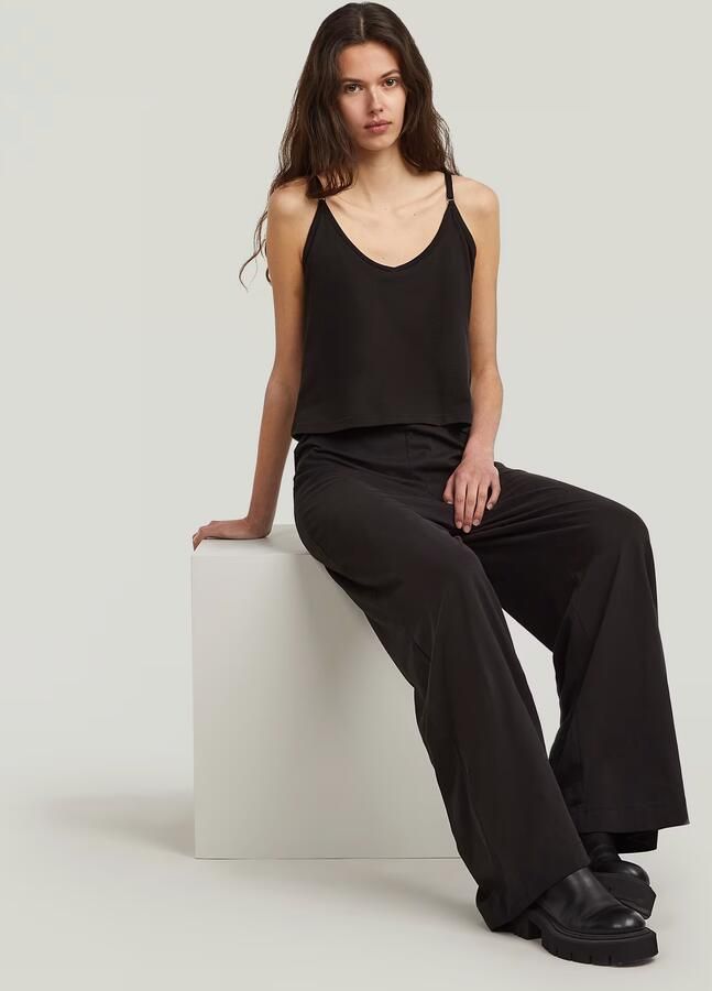 G-Star RAW Spaghetti Strap Loose Jumpsuit Zwart Dames - Foto 5