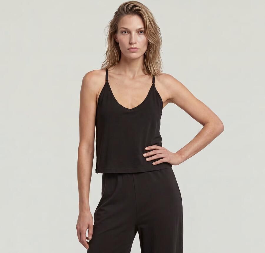 G-Star RAW Spaghetti Strap Loose Jumpsuit Zwart Dames - Foto 4