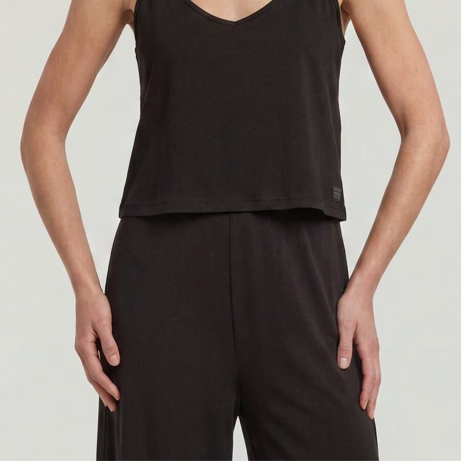 G-Star RAW Spaghetti Strap Loose Jumpsuit Zwart Dames - Foto 3