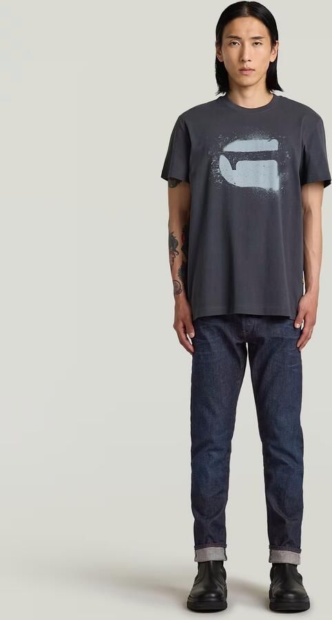 G-Star RAW Spray G Logo T-shirt Donkerblauw Heren - Foto 7