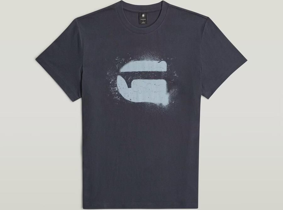 G-Star RAW Spray G Logo T-shirt Donkerblauw Heren - Foto 5