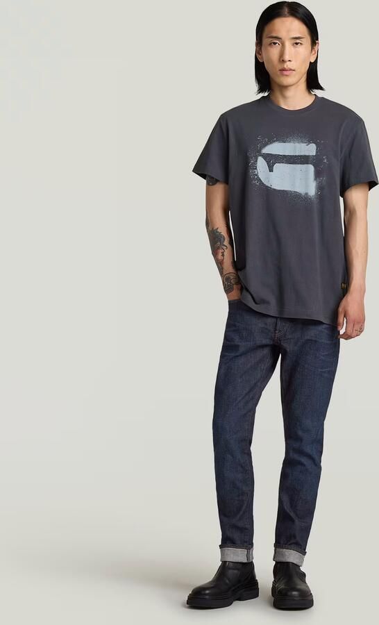 G-Star RAW Spray G Logo T-shirt Donkerblauw Heren - Foto 6