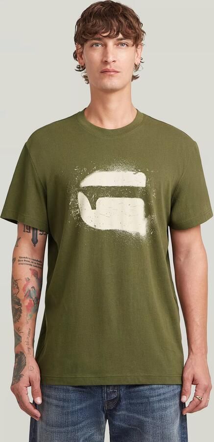 G-Star Raw T-shirt Korte Mouw Spray G Logo R T