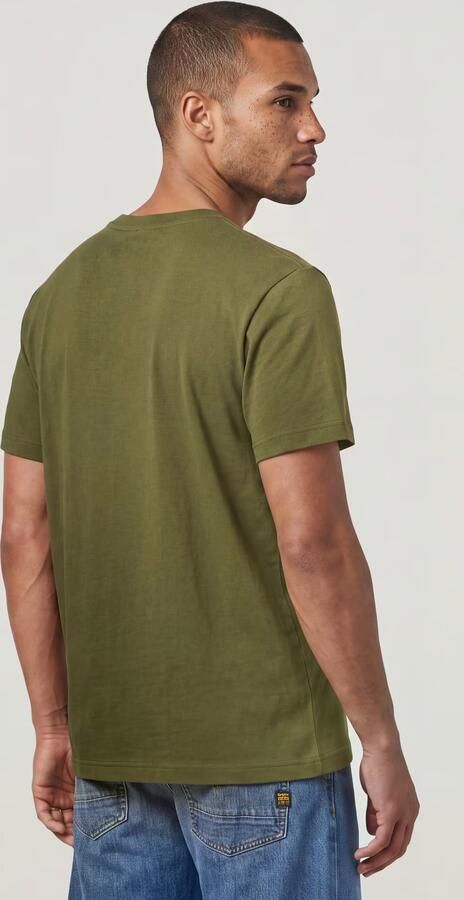 G-Star RAW Spray G Logo T-shirt Groen Heren - Foto 4