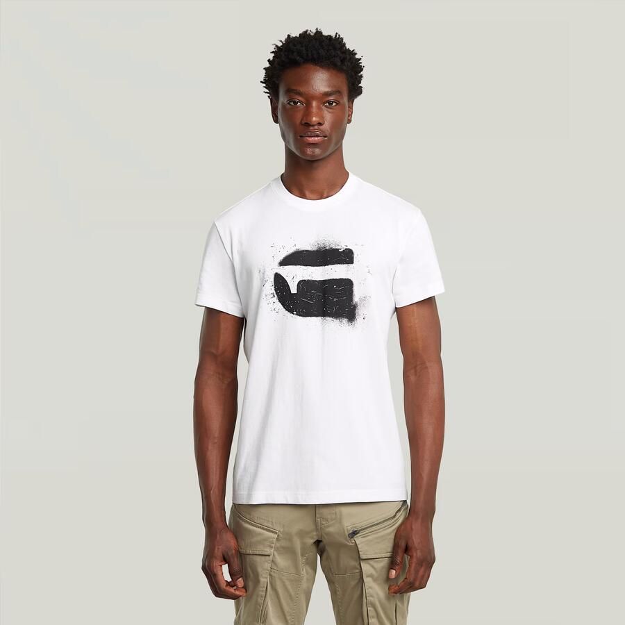 G-Star RAW T-shirt Spray G Logo met ronde hals