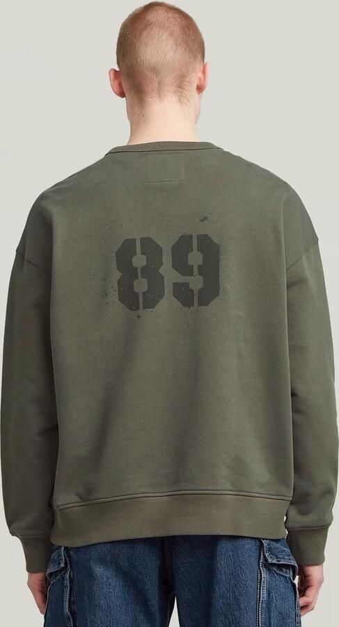G-Star RAW Sprayed 89 Graphic Loose Sweater Grijs Heren - Foto 5
