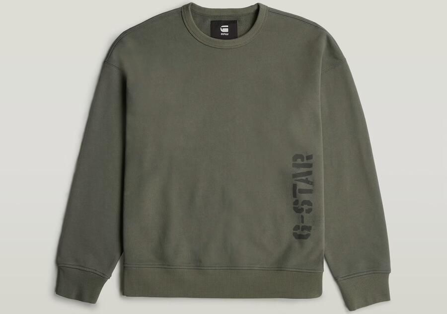 G-Star RAW Sprayed 89 Graphic Loose Sweater Grijs Heren - Foto 4
