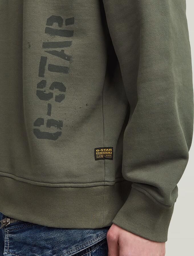 G-Star RAW Sprayed 89 Graphic Loose Sweater Grijs Heren - Foto 3