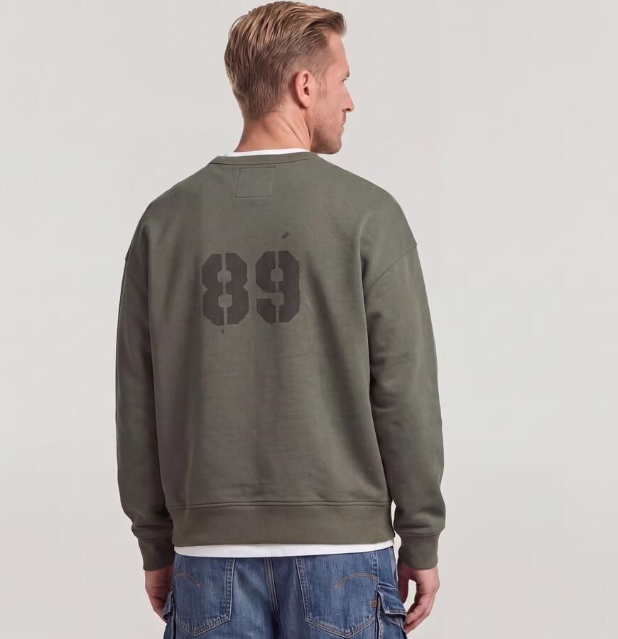 G-Star RAW Sprayed 89 Graphic Loose Sweater Grijs Heren - Foto 3