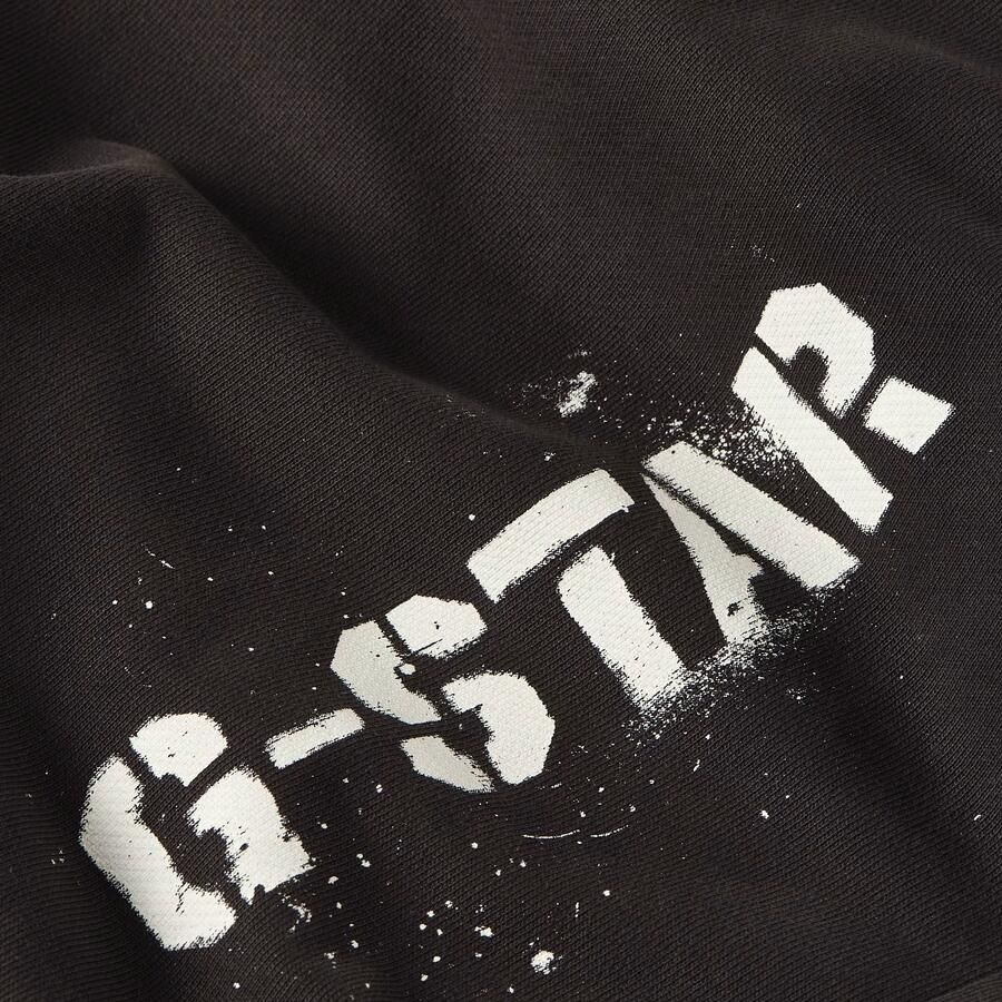 G-Star RAW Sprayed 89 Graphic Loose Sweater Zwart Heren