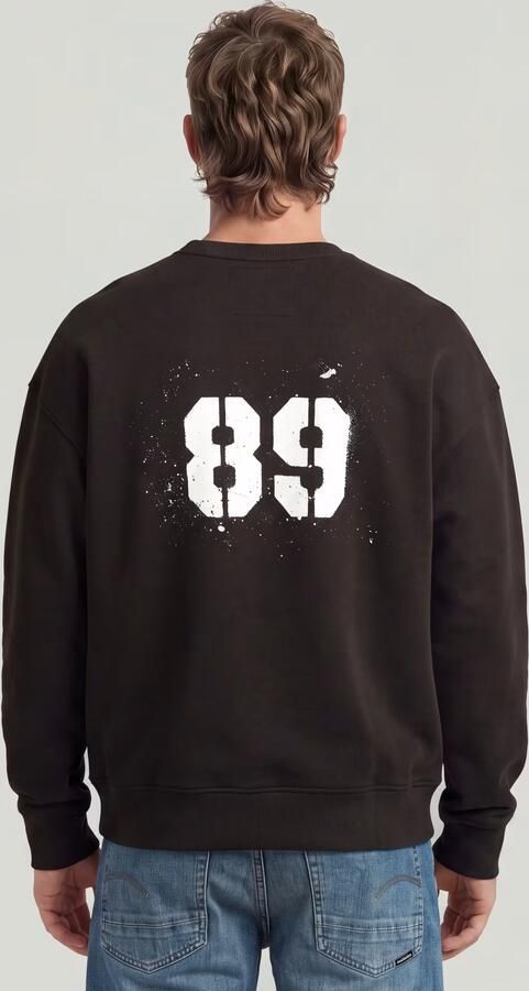 G-Star RAW Sprayed 89 Graphic Loose Sweater Zwart Heren - Foto 6