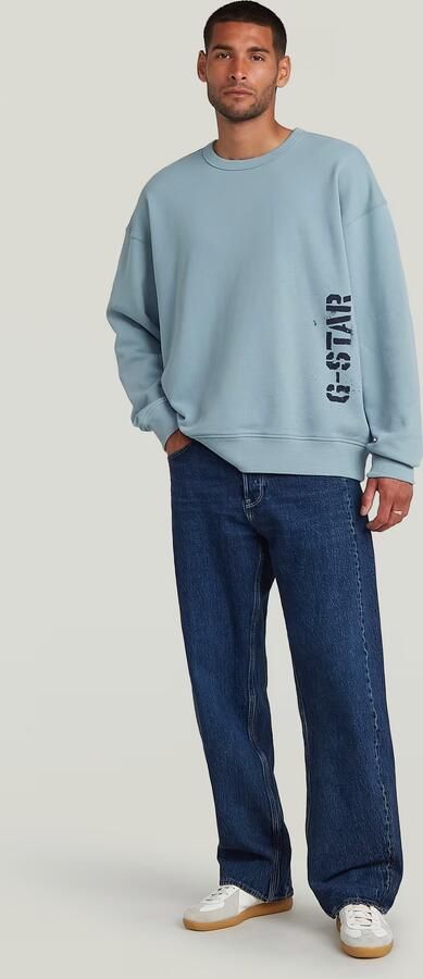 G-Star RAW Sprayed 89 Loose Sweater Lichtblauw Heren - Foto 6