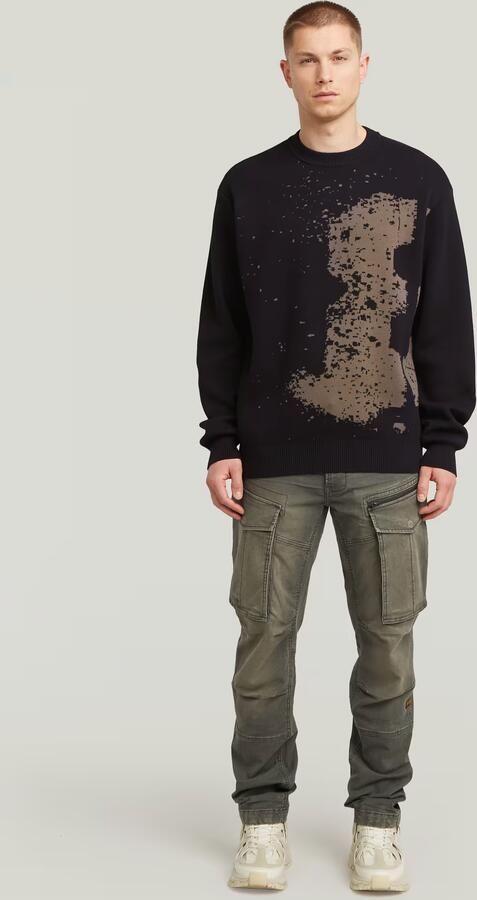 G-Star RAW Sprayed 89 Relaxed Gebreide Trui Zwart Heren - Foto 6